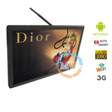 21.5 inch wall network advertising LCD, android OS wifi LCD advertising
